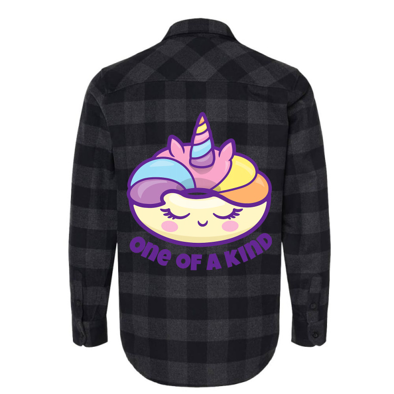 Girls Unicorn Donut Kids Rainbow Donut Squad Cute  Flannel Shirt | Artistshot