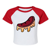 Simple Sausage Drawing Hipster Raglan Crop Top | Artistshot