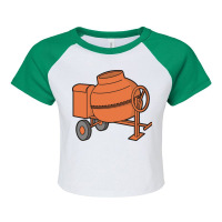 Concrete Mixer Cool Raglan Crop Top | Artistshot