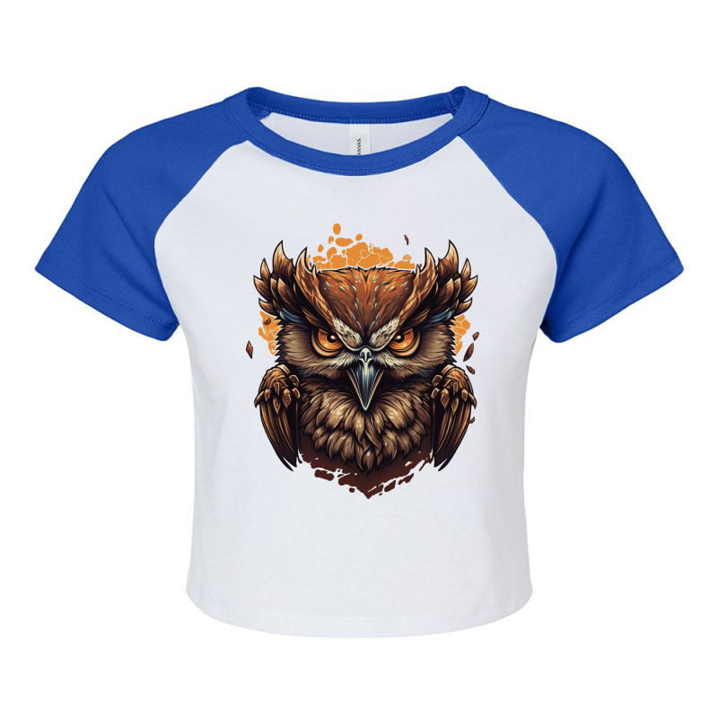 Owl Master Angry Raglan Crop Top by AustinBranch111 | Artistshot