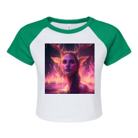 Beautiful Creature That Is Half Deer Raglan Crop Top | Artistshot