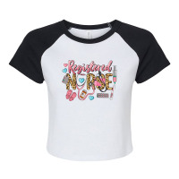 Western Registered Nurse Raglan Crop Top | Artistshot