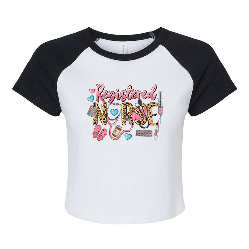 Western Registered Nurse Raglan Crop Top | Artistshot