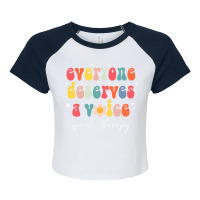 Speech Therapy Speech Language Pathologist Therapi Raglan Crop Top | Artistshot