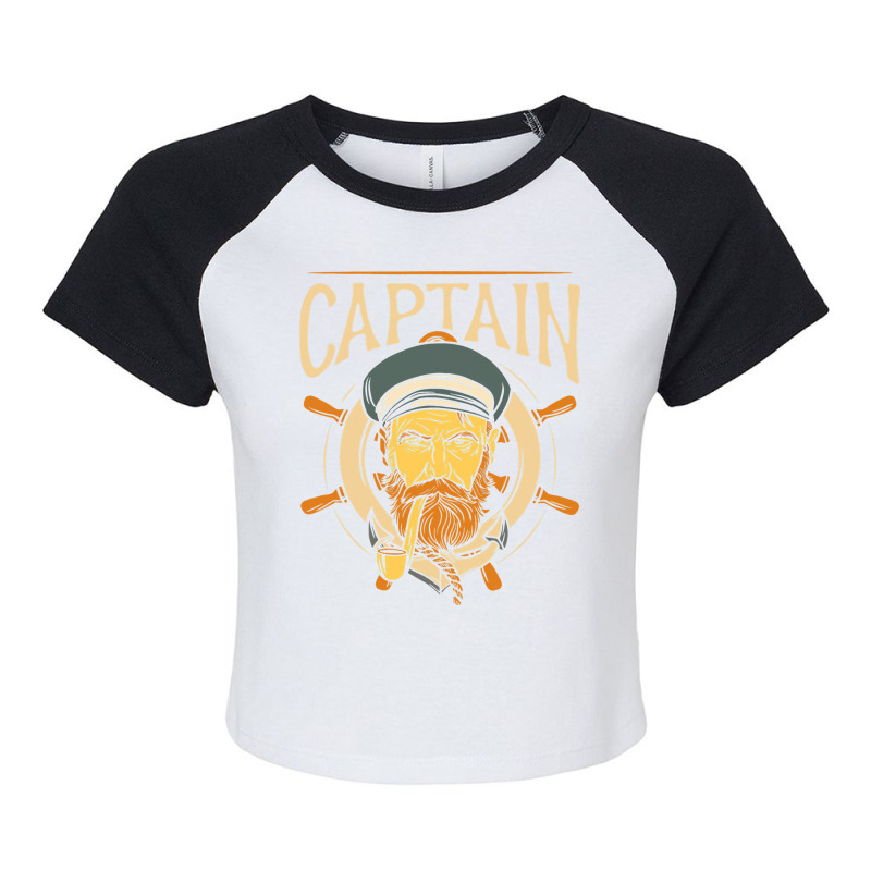 Captain Ship Skipper Boat Owner Lover Raglan Crop Top by RebeccaBradi | Artistshot