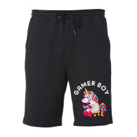 Gamer Boy Unicorn Gaming Cute Video Game Fleece Short | Artistshot