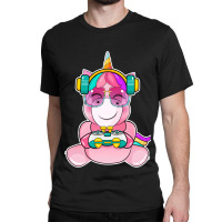 Gamer Girl Unicorn Gaming Cute Video Game Women Gi Classic T-shirt | Artistshot