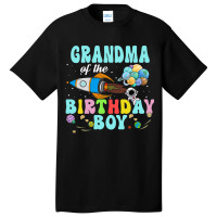 Grandma Of The Birthday Astronaut Boy Space Party Basic T-shirt | Artistshot