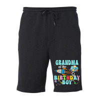 Grandma Of The Birthday Astronaut Boy Space Party Fleece Short | Artistshot