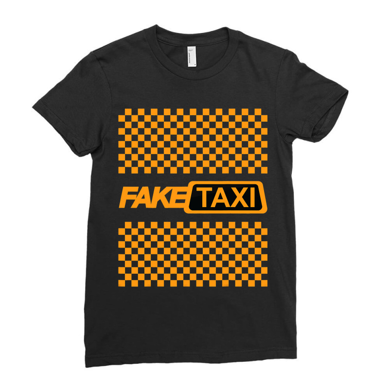 Funny Fake Taxi Yellow Cab Driver Ladies Fitted T-Shirt by GARYYATES | Artistshot