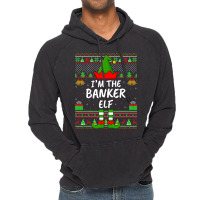 Funny Family Matching Ugly Im The Banker Elf Chris Vintage Hoodie | Artistshot