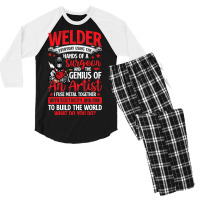 Hands Of A Surgeon Welder Funny Welding Men Women  Men's 3/4 Sleeve Pajama Set | Artistshot