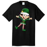 Happy Cute Little Elf Christmas Xmas Seasonal Holi Basic T-shirt | Artistshot