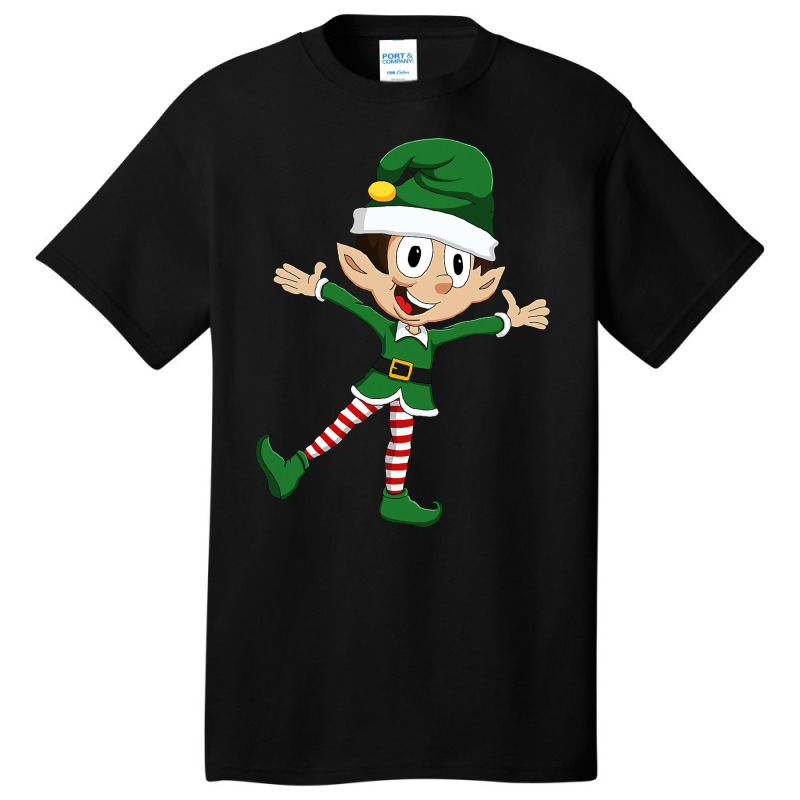 Happy Cute Little Elf Christmas Xmas Seasonal Holi Basic T-shirt | Artistshot