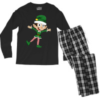 Happy Cute Little Elf Christmas Xmas Seasonal Holi Men's Long Sleeve Pajama Set | Artistshot