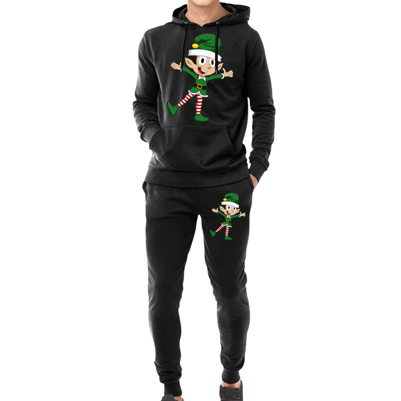 Happy Cute Little Elf Christmas Xmas Seasonal Holi Hoodie & Jogger Set | Artistshot