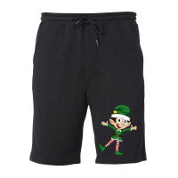 Happy Cute Little Elf Christmas Xmas Seasonal Holi Fleece Short | Artistshot