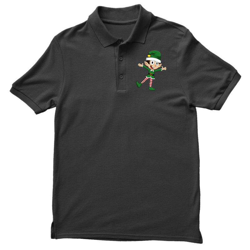 Happy Cute Little Elf Christmas Xmas Seasonal Holi Men's Polo Shirt | Artistshot