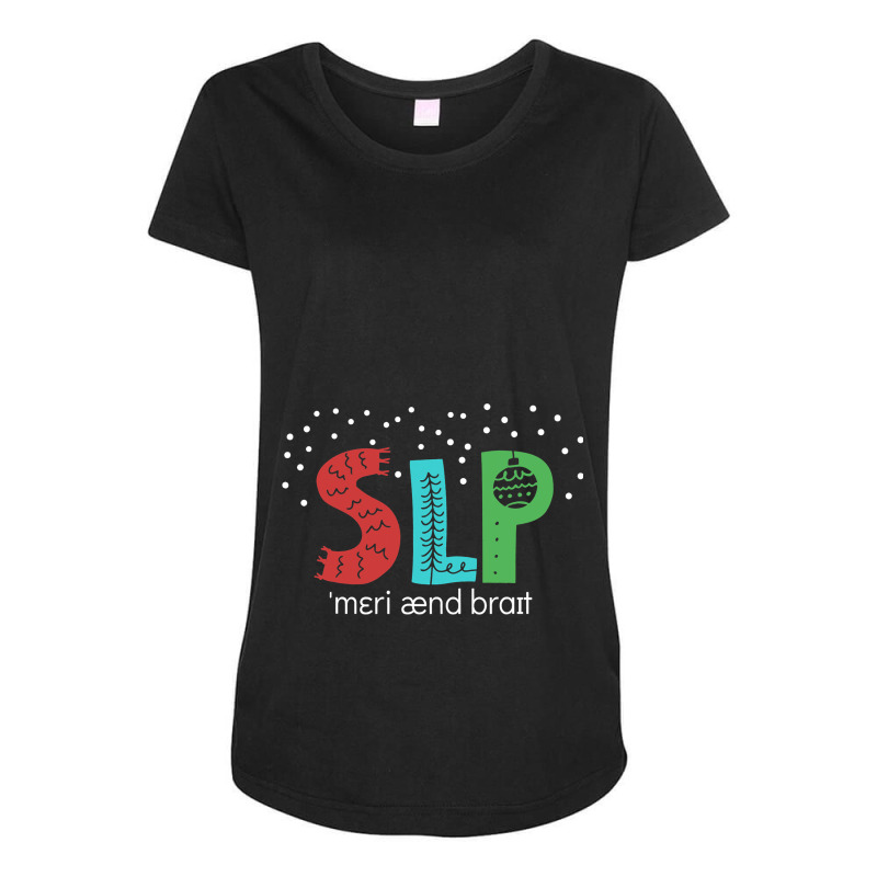 Funny Phonetic Transcription Christmas Slp Speech  Maternity Scoop Neck T-shirt by JOEGREEN | Artistshot