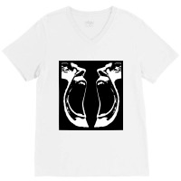 Scream Face V-neck Tee | Artistshot