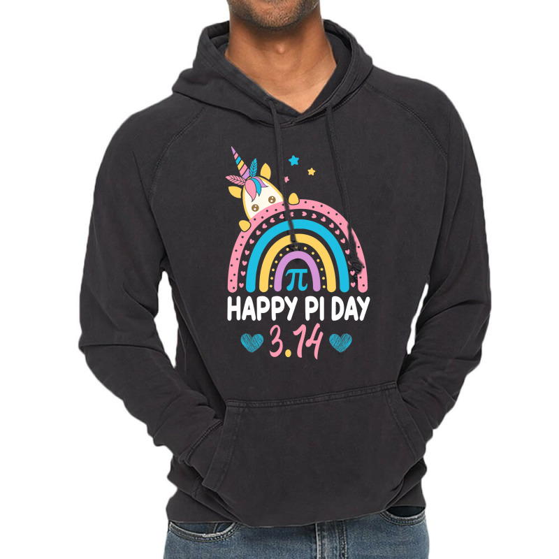 Happy Pi Day Math Teacher School Kids Rainbow Unic Vintage Hoodie | Artistshot