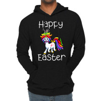 Happy Easter Cute Unicorn Face Funny Easter Day Wo Lightweight Hoodie | Artistshot