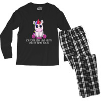 I Kam Sah Und Hatte Direkt Keinen Bock Unicorn Men's Long Sleeve Pajama Set | Artistshot