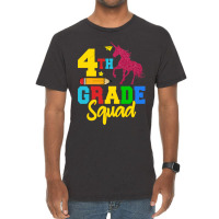 Funny Fourth Grade Squad 4th Grader Unicorn Back T Vintage T-shirt | Artistshot