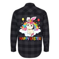 Happy Easter Cute Unicorn Wearing Ears Easter Egg Flannel Shirt | Artistshot