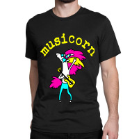 Funny Cool Musicorn Unicorn Rocknroll Music Festiv Classic T-shirt | Artistshot