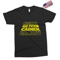 Gas Station Cashier Funny Space Backside Design Exclusive T-shirt | Artistshot