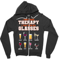 I Dont Need Therapy I Just Need My Glasses Beer Dr Zipper Hoodie | Artistshot