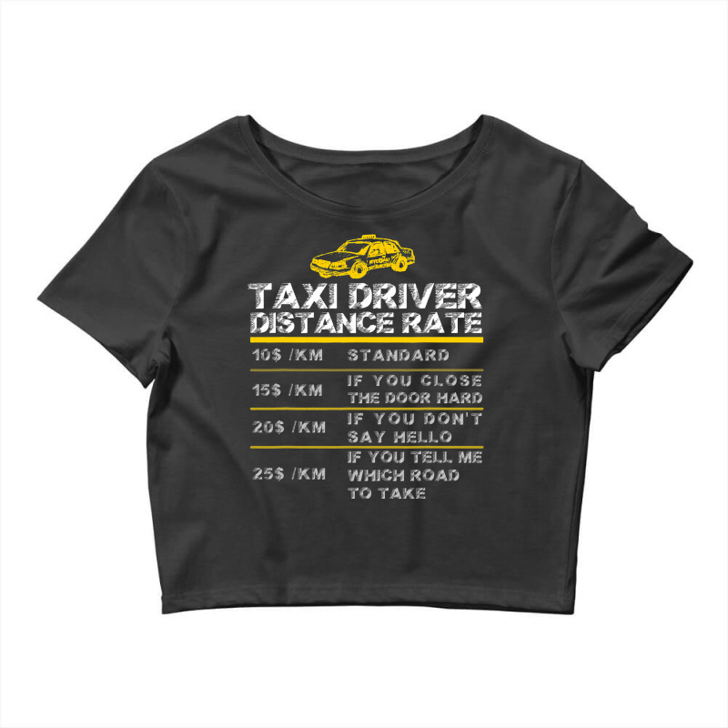 Funny Taxi Cab Driver Vintage Checker Gift For Dad Crop Top by MICHAELPHILBECK | Artistshot