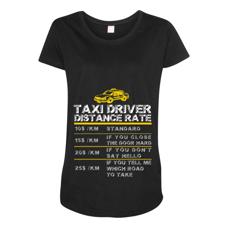 Funny Taxi Cab Driver Vintage Checker Gift For Dad Maternity Scoop Neck T-shirt by MICHAELPHILBECK | Artistshot