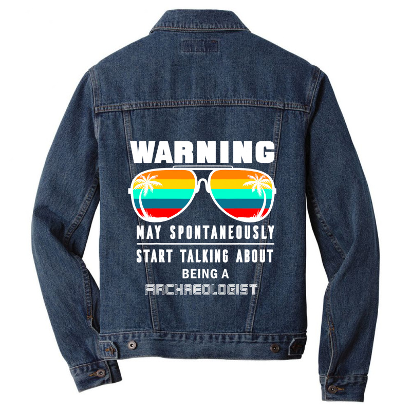 Funny Work Gift For A Archaeologist Men Denim Jacket by MICHAELPHILBECK | Artistshot