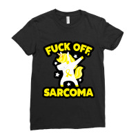 Funny Fuck Off Sarcoma Quote With Unicorn Ladies Fitted T-shirt | Artistshot