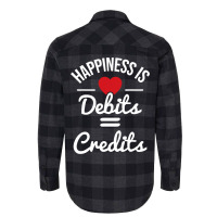 Happiness Is Debits Credits Accountant Bookkeeper  Flannel Shirt | Artistshot