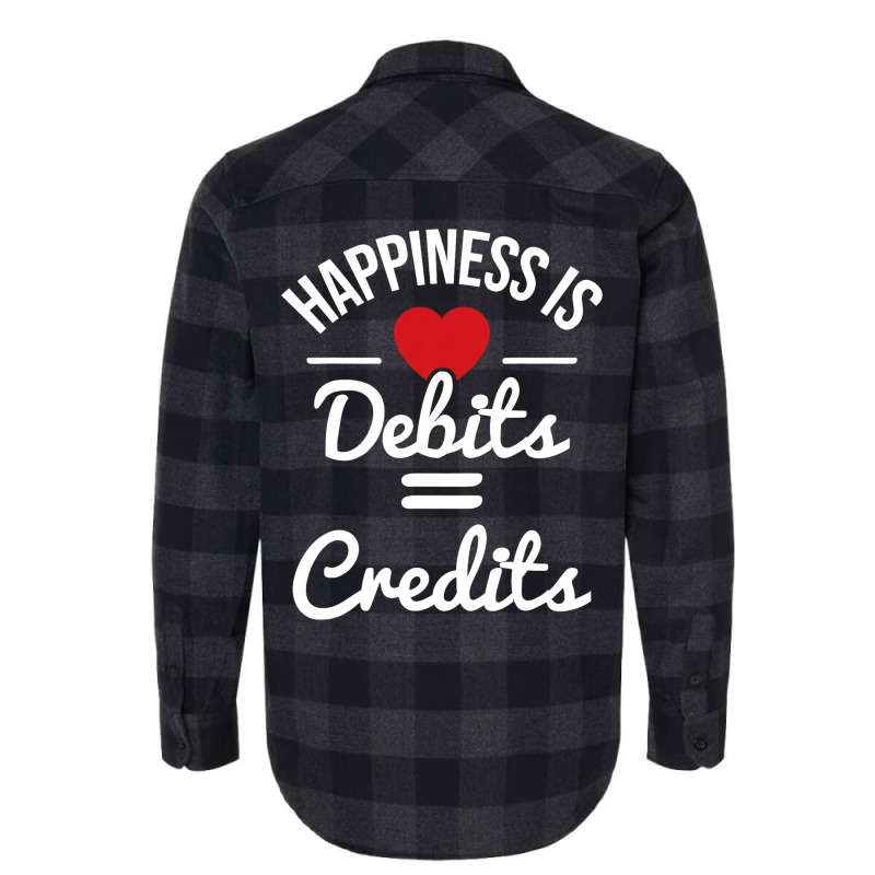 Happiness Is Debits Credits Accountant Bookkeeper  Flannel Shirt | Artistshot