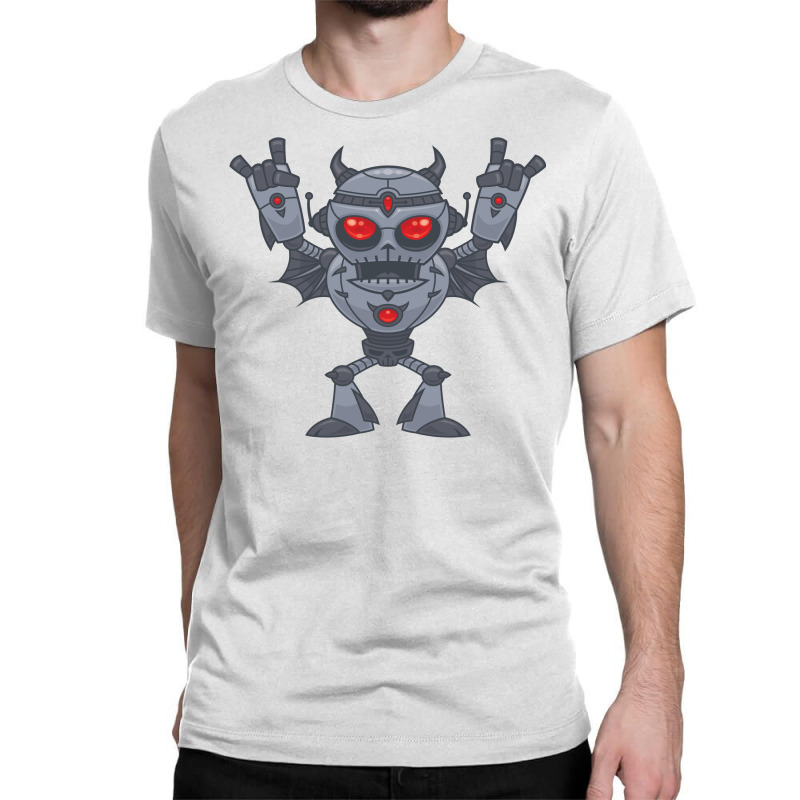 Metalhead - Heavy Metal Robot Devil Classic T-shirt by fizzgig | Artistshot