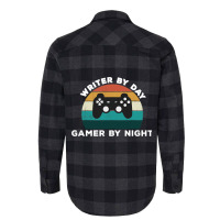 Funny Writer By Day Gamer By Night Write Video Gam Flannel Shirt | Artistshot