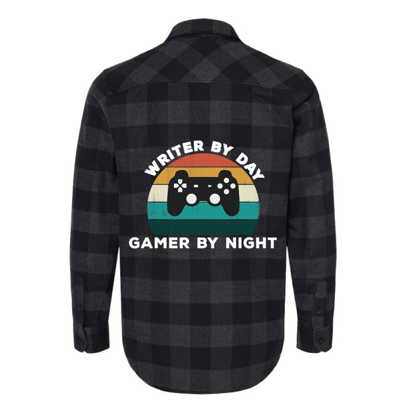 Funny Writer By Day Gamer By Night Write Video Gam Flannel Shirt by ERICJONES | Artistshot