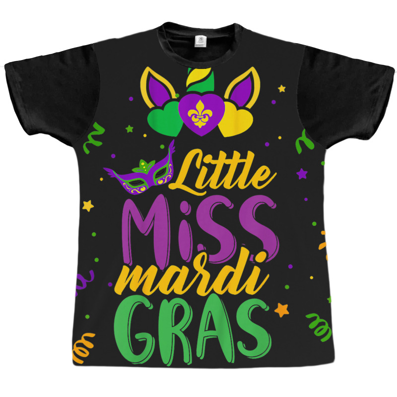 Funny Little Miss Mardi Gras Cute Mardi Gras Unico Graphic T-shirt | Artistshot