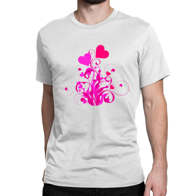 Floral Heart Vector Classic T-shirt | Artistshot