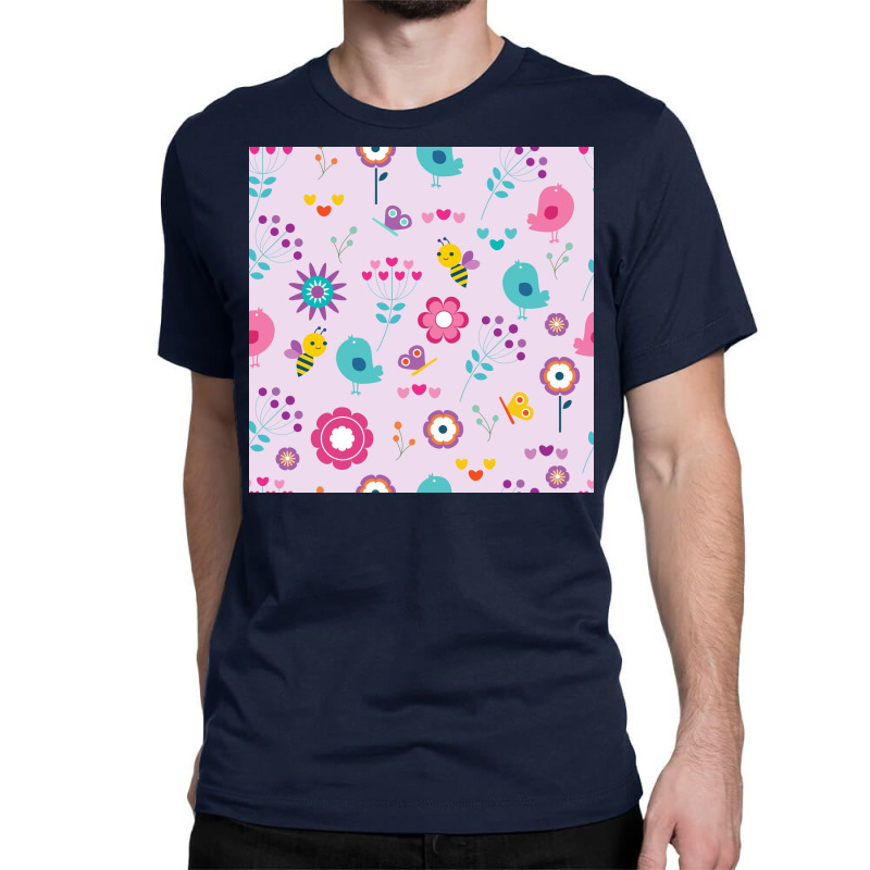 Birds & Bee Classic T-shirt | Artistshot