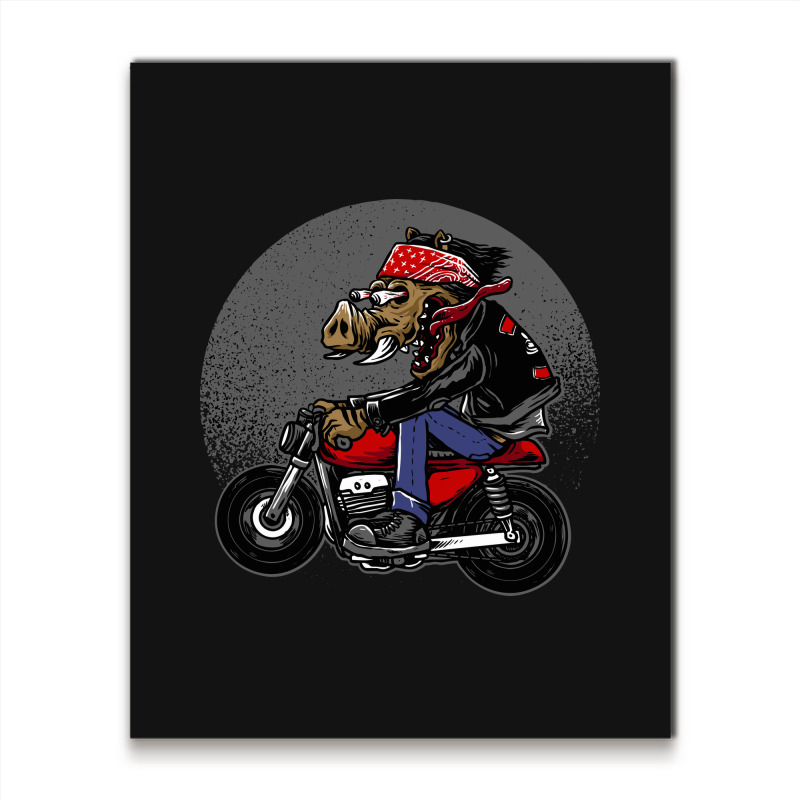 Hog Crazy Rider Metal Print Vertical | Artistshot