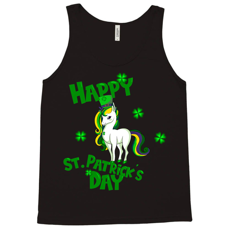 Happy St. Patricks Day Funny Unicorn For Boys And  Tank Top | Artistshot