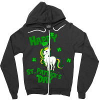 Happy St. Patricks Day Funny Unicorn For Boys And  Zipper Hoodie | Artistshot