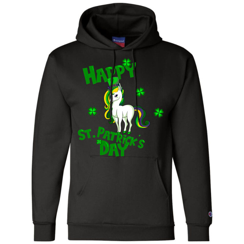 Happy St. Patricks Day Funny Unicorn For Boys And  Champion Hoodie | Artistshot