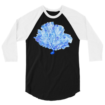 Coral T  Shirt Coral Watercolor T  Shirt 3/4 Sleeve Shirt Designed By Shouthire