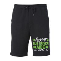 Funny Luckiest Bus Driver Ever Men Women St. Patri Fleece Short | Artistshot